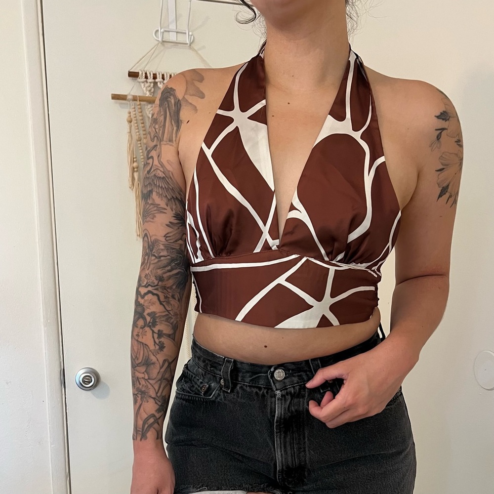 Chocolate Brown Halter Top 🤎